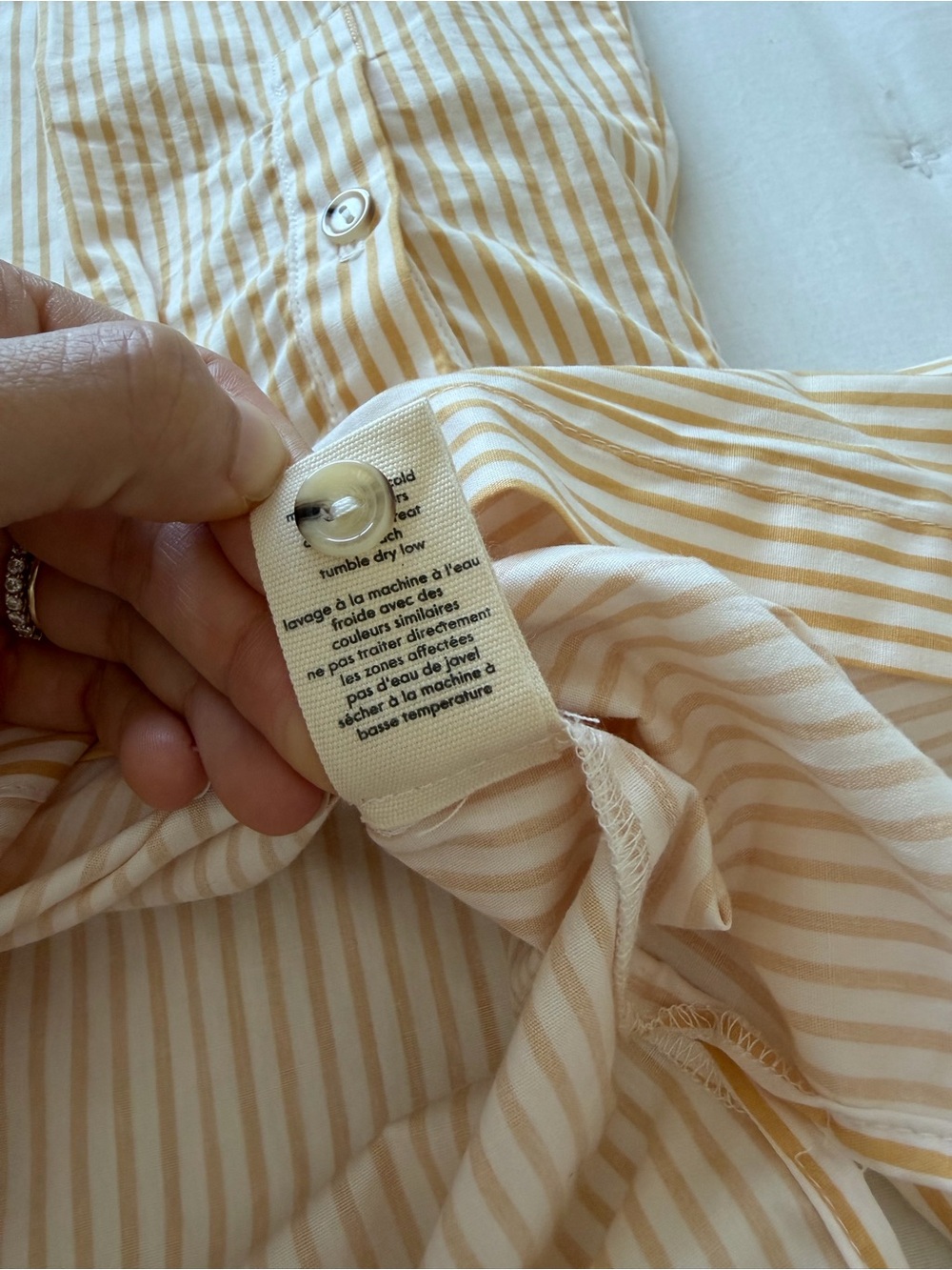 DONNI Small Pop Shirt Dress Sunny Stripe Button Down - Picture 10 of 11
